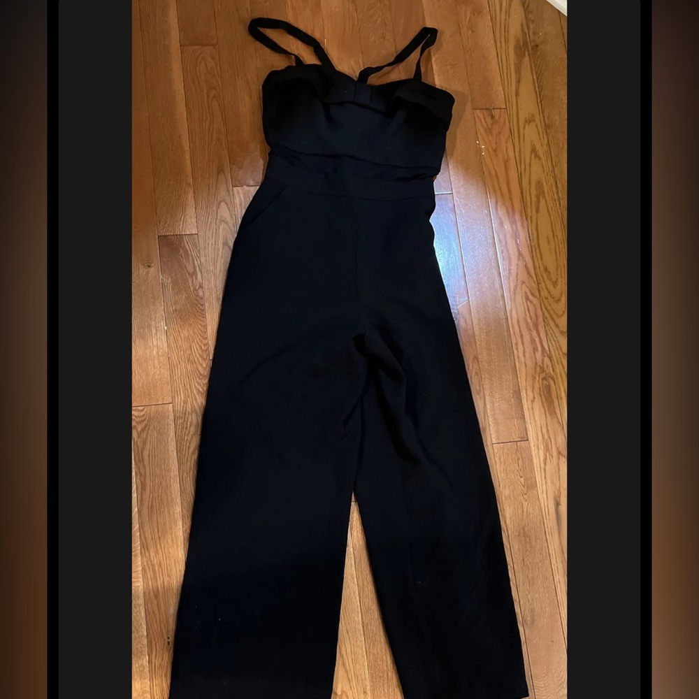 Women’s One Piece BLACK JUMPSUIT Dressy/Business/ Dress Up Or Down Large